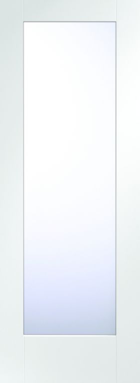 XL Pattern 10 White Clear Glazed Door  